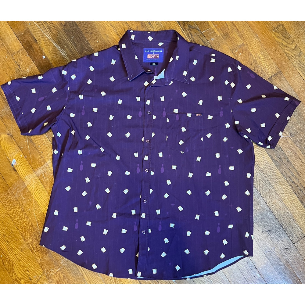 RSVLTS Big Lebowski KUNUFLEX Shirt Men’s 3XL The Dude Bowling Button Up